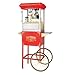 Great Northern Popcorn Red Roosevelt 8 Ounce Antique Popcorn Machine and Cart