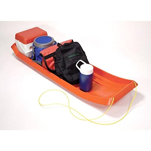 Emsco Group 2916 66" Family Fun Toboggan Sled with Towrope, Orange