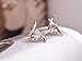 Carfeny Rose Gold Stud Earrings Triangle Shaped CZ Earrings for Women Expertly Made of Sparkling Starlight Round Cut Cubic Zirconia, Gift for Her