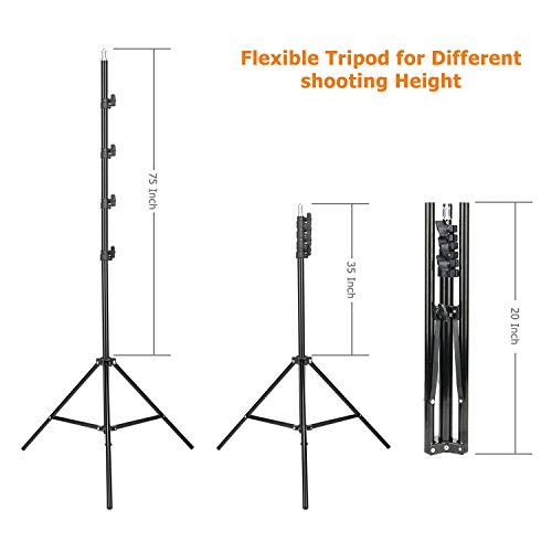 LED Ring Light with Stand, Zomei 18 Inches Ring Light for Camera Smartphone Youtube Video Shooting and makeup, Dimmable 2700-5500K Studio Lighting with Phone Holder, Hot Shoe and Carrying bag