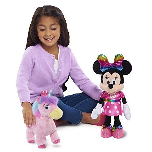 Just Play Disney Minnie Mouse Walk & Dance Unicorn Feature Plush, MultiColor, Ages 3+ (13616