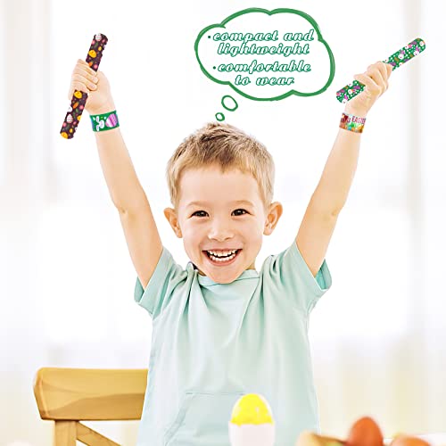 Koogel Easter Slap Bracelets for Kids, 48PCS Easter Slap Snap Bands Toys Gifts for Easter Eggs Basket Party Favors Bags Fillers Class Rewards