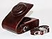 PU Leather Camera Case Protecting Bag with Shoulder Strap for Ricoh GR 16.2 MP Digital Camera (Dark Brown)