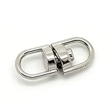 Housweety 100 Silver Tone Swivel Key Ring Connectors 16x7mm