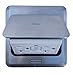 Pop Up Floor Box Countertop Box w/20A GFI Receptacle Electric Outlet (silver)