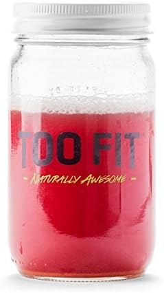 Too Fit ยฎ | Glass Supplement and Protein Shaker Bottle Jar with Lid (1.00, Too Fit Post)