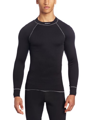 Craft active crewneck long sleeve, black, large