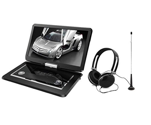 Sykik SYDVD9116 TV 10.1'' Inch All multi region zone free HD swivel portable dvd player With Digital TV Atsc Tuner,USB,SD card slot with headphones, Ac adaptor ,car adaptor Remote control