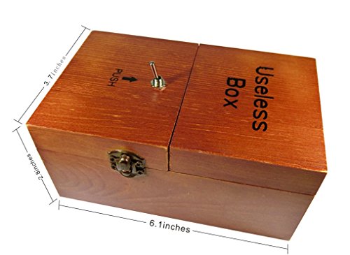 Useless Box Turns Itself Off In Box Alone Machine Fully Assembled in Box (brown)