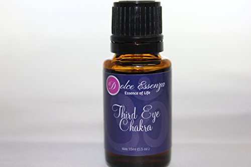 DOLCE ESSENZA Third Eye Chakra Yoga Essential Oil Blend by EuroVeda 15ml Focus and Clarity, Perception< Intuition, Wisdom