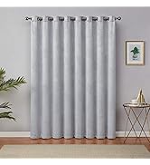 LinenZone - 3D Embossed Room Darkening Thermal Insulated Drapes - 1 Patio Extra Wide Curtain Pane...