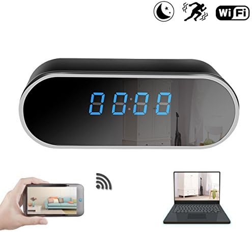 KAMRE WiFi Hidden Spy Camera Clock 12 Hour System,Full HD 1080P Wireless Camera with Motion Detection,Night Vision,Realtime Video,Covert Nanny Cam for Home Security