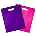 100 - Heavy Duty Purple and Hot Pink Glossy Merchandise Bags, Shopping Bags, 12” X 15” with Die Cut Handle, No Gusset, 2.0 Mil.