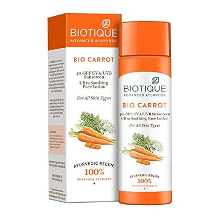 biotique body lotion with spf