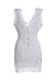 ZKESS Women's Sleeveless Lace Party Club Mini Dress XL Size White