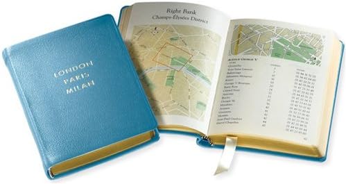 European Shopping Guide, Genuine Italian Goatskin, Blue, 6"