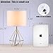 SOTTAE Modern Style Golden Hollowed Out Base Living Room Bedroom Beside Table Lamp, Desk Lamp with White Fabric Shade