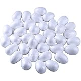 DECORA 7cm Natural White Styrofoam Eggs Craft Egg Foam Handmade Balls for Easter Eggs Decoration 34PCS Clearance