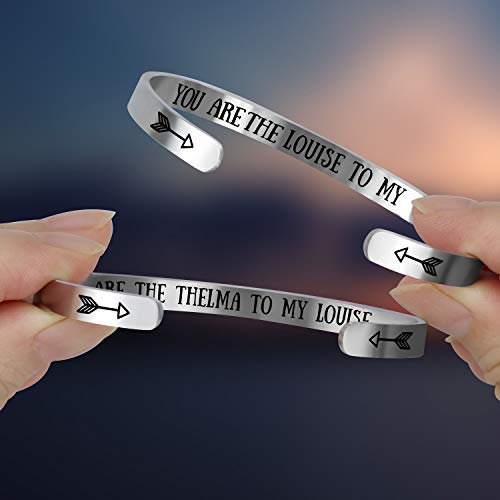 Mainbead Inspirational Cuff Bangle Thelma & Louise Bangle You are The Louise to My Thelma/You are Th - //medicalbooks.filipinodoctors.org