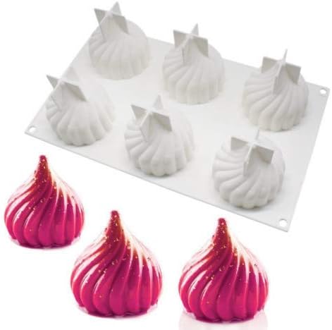 Outlet Store Ounona 6 Lattices French Spiral Shaped Silicone Mold Baking Tools For Chiffon Cakes Mousse Ice Cream Chocolate Most Preferential Loumarronie Com