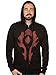 JINX World of Warcraft Men's Horde Spray Paint Zip-Up Hoodie (Black, Medium)