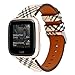 Bands for Fitbit Versa & Versa Lite/Versa 2, Jimbird PU Leather Replacement Bracele Wrist Watch Band for Fitbit Versa Fitness Smart Watch