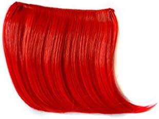 Flank Pretty Girls Wigs,Clip On Clip In Front Hair Bang Fringe Hair extension Piece Thin (Red)