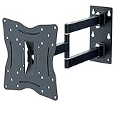 2xhome - TV Wall Mount Bracket - LED LCD Plasma Smart 3D WiFi Flat Panel Screen Monitor Moniter Display Displays - Full Motion 15° degree degrees Tilt Tilting Tiltable Extended Extendible Extending Swivel Articulating Heavy Duty Strong Durable – Long Swing Arm Single Corner Cantilever Mounted Mounting Home Entertainment Media Center Multimedia Family Living Room Game Gaming - Space Saver System - Compatible VESA 50x50, 75x75, 100x100, 150x150, 200×200 - Universal Fit for LG Electronics Samsung Vizio Sharp TCL Toshiba Seiki Sony Sansui Sanyo Philips RCA Magnavox Panasonic JVC Insignia Hitachi Emerson Element SunBrite SunBright 23” 24” 25“ 26” 27” 28” 29” 30” 31” 32” 33” 34” 35” 36” 37”