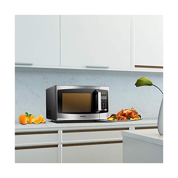 Toshiba-800-w-23-L-Microwave-Oven-with-Digital-Display-Auto-Defrost-One-Touch-Express-Cook-6-Pre-Programmed-Auto-Cook-Settings-and-Easy-Clean-Stainless-Steel-ML-EM23PSS Toshiba 800w 23L Microwave Oven with Digital Display, Auto Defrost, One-Touch Express Cook, 6 Pre-Programmed Auto Cook…