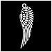 VIDRIO Pack of 80 Angel Wings Charms Pendants Silver Craft Supplies for Jewelry Making Tibetan Accessories for Bracelets Necklace DIY