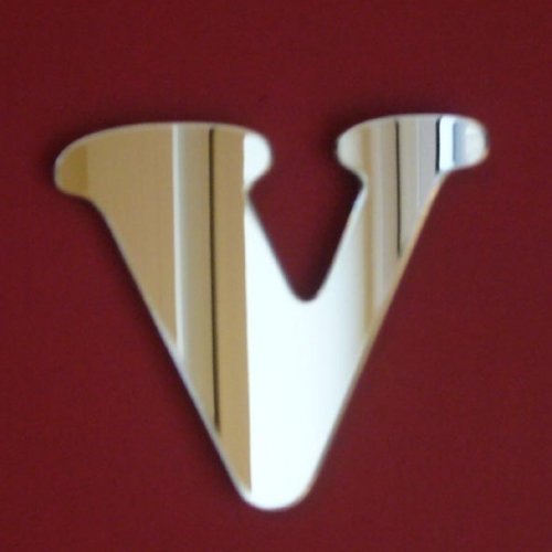 Sendmeamirror Funky Letter V Mirror 30cm