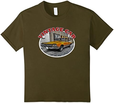 Kids Petrolhead Skylark Custom Oldtimer Classic Car T-Shirt 8 Olive