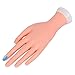CLAVUZ Nail Hand Practice Model Flexible Movable Soft Plastic Hand for Fake Nail Art Starter Training (Brown)