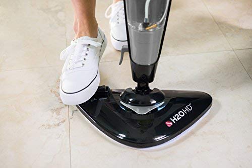H2O HD Dual Blast Steam Mop - Convenient 5 in 1 Steamer Converts to a Hand Held Steamer - Perfect for Tile, Laminate, Carpet, Hardood, Furniture, Kitchen and Bathroom! Chemical Free Cleaning