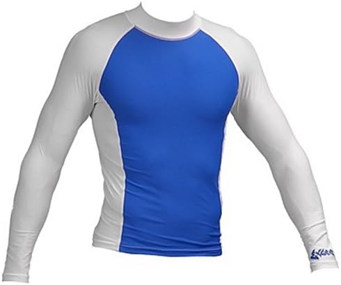 Exceed Eminence Men's Long Sleeve Rash Guard (Large, Blue / White)