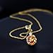 Gem Stone King 14K Yellow Gold Ecstasy Mystic Topaz and White Created Sapphire Pendant Necklace For Women (1.02 Cttw, with 18 Inch Chain)