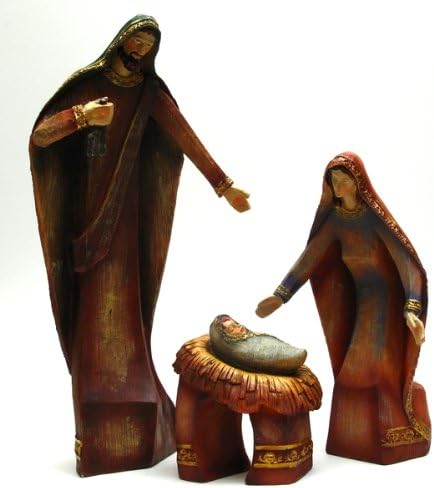 Wood-look Holy Family Set