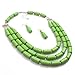 Thkmeet Fashion Handmade Bead Multilayer Statement Necklace Bracelet Earrings Jewelry Set