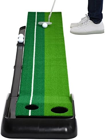 ELECSUM 2.5M Green System Professional Practice Indoor/Outdoor Golf Putting Training Mats