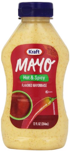 Kraft Mayo Hot and Spicy Flavored Mayonnaise, 12-Ounce Squeeze Bottle (Pack of 8)