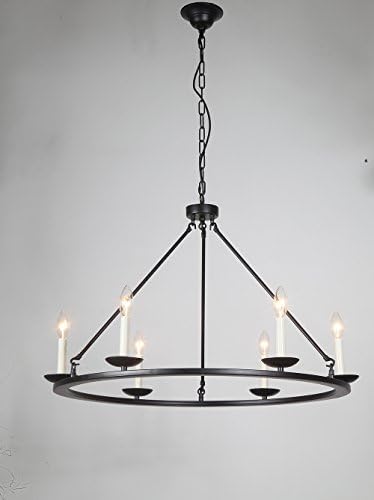 Dst Round Black Chandelier Ceiling Light Fixture for Living Room, Dining Room, so on, Diameter 77cm/30.31" Height 58cm/22.83" Chain 150cm