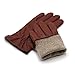 Harssidanzar Leather Gloves for Men,Winter Sheepskin Driving Gloves Cashmere Lined