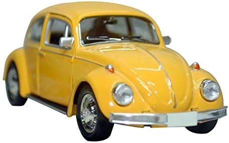 HOYO Vintage Beetle Diecast Pull Back Car Model Toy For Children Gift Decor Cute Figurines Yellow
