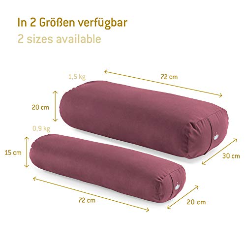 Lotuscrafts Yoga Bolster for Yin Yoga Rectangular Kapok Filling