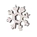 Prettyui 18-in-1 Snowflake Multi-Tool Card Stainless Steel Screwdriver Keychain Combination Tools Compact Portable Outdoor Adventure Multitools
