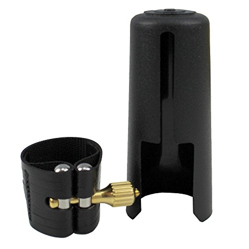 Rovner Ligature & Plastic Cap for Alto Standard Saxophone - Dark Ligature for Hard Rubber Mouthpiece (1RL)