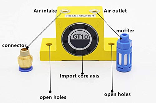 G 1/4" Industrial New Pneumatic Turbine Vibrators GT-10 1pc Pneumatic Turbine Gear Oscillator Air Vibrator