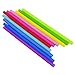 JUSLIN Silicone Straws 10Pcs Straight Smoothies straws for 30&20 oz Tumblers-Reusable Rubber Straws Extra Long for Yeti/Rtic/Ozark with 2 Brushes