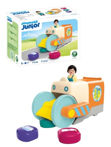 Playmobil | JUNIOR | Fun trash collection vehicle | Toy from 1 year | Gift for toddlers | Sustainable toy with collecting function & accessories | 71774