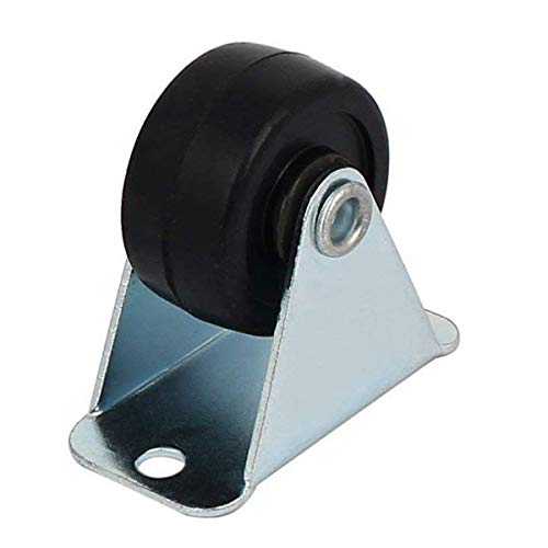 2 Gizhome+1+inch+Rubber+Non+Swivel+Casters